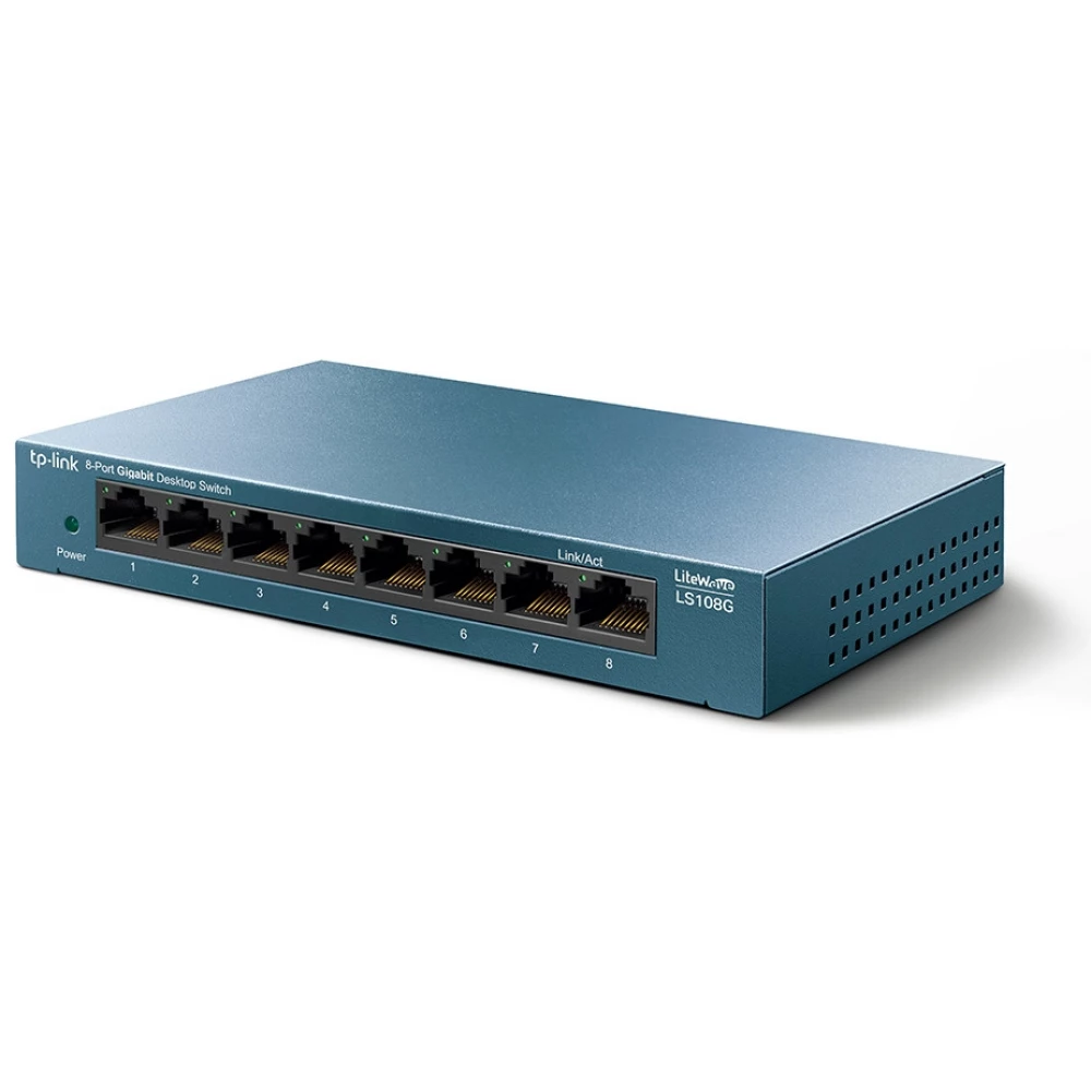 TP-LINK LS108G 8-Port 10/100/1000Mbps Desktop Switch