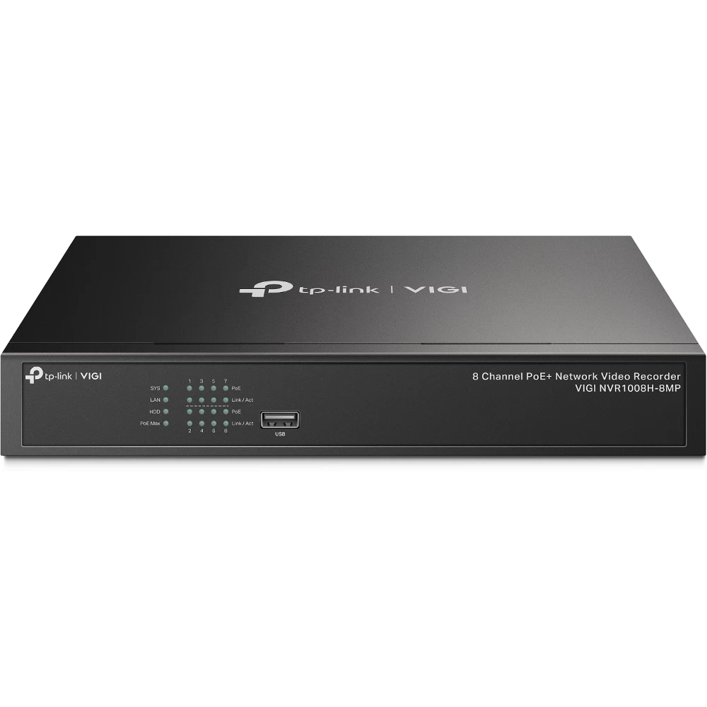 TP-LINK NVR1008H-8MP PoE+ 8 csatornás NVR