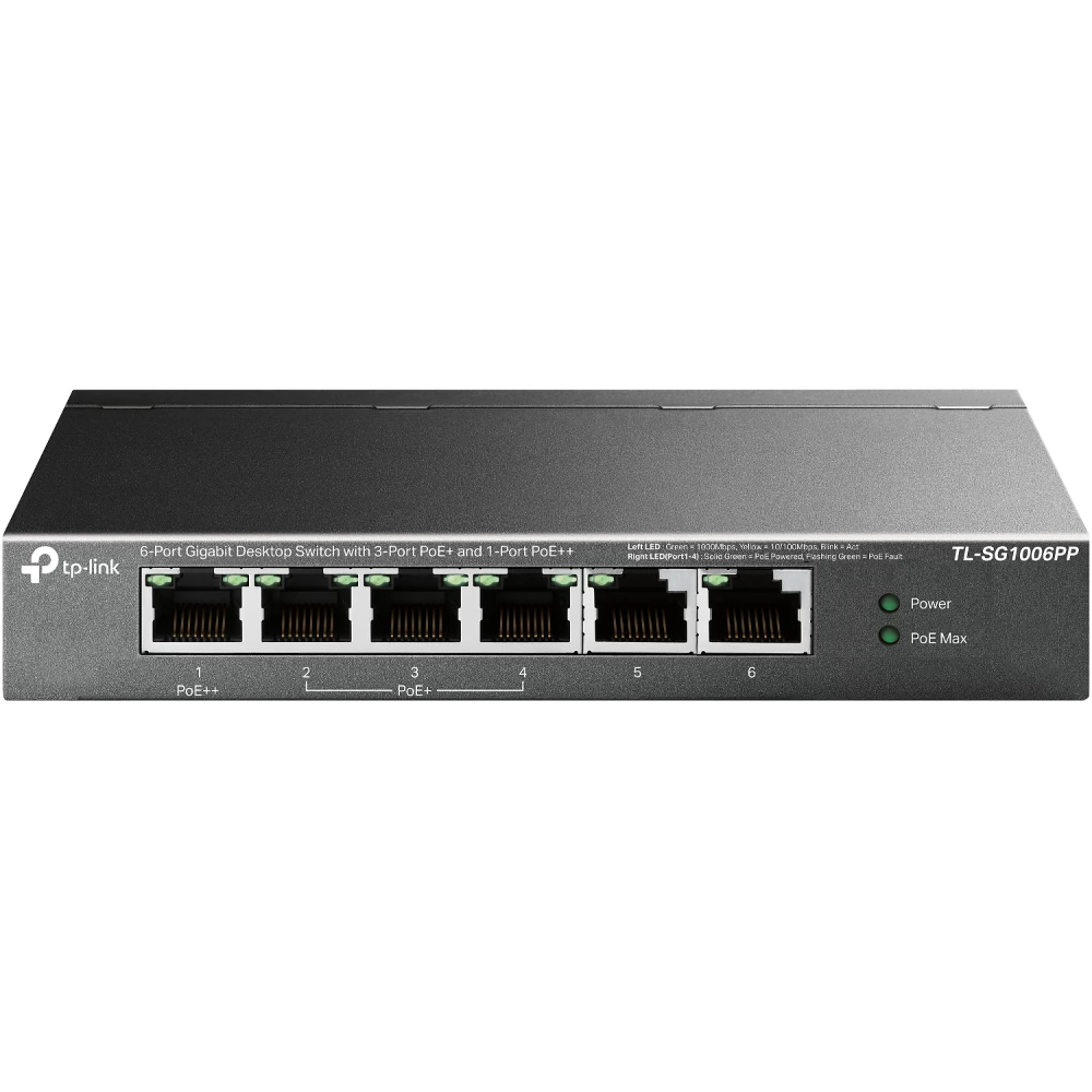 TP-LINK TL-SG1006PP 6-Port Gigabit Desktop Switch