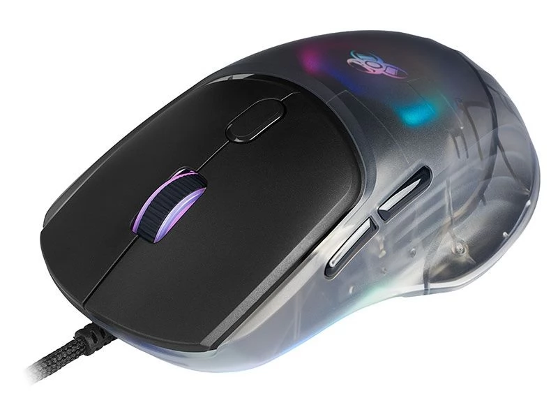 TRACER GameZone Neon RGB fekete-átlátszó