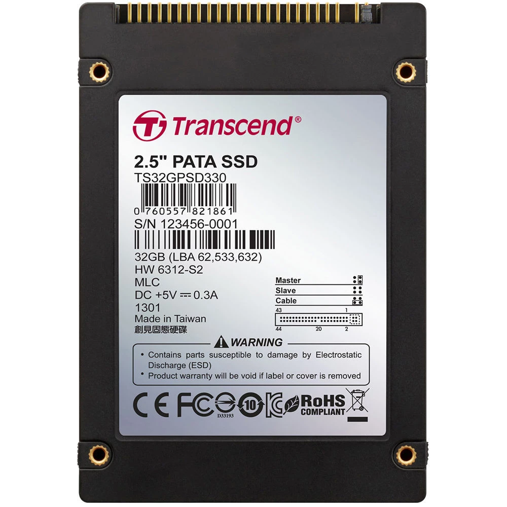 TRANSCEND 32GB Internal PATA/IDE 2.5" TS32GPSD330