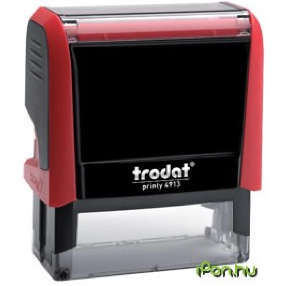 TRODAT Printy 4913 Bélyegző piros ház fekete párnával