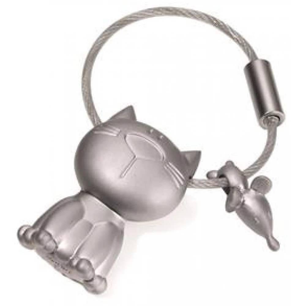 TROIKA Cat + mouse fém kulcstartó