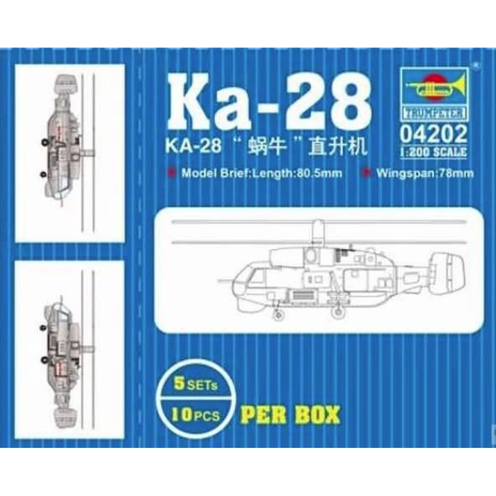 TRUMPETER 1/200 Ka-28 katonai helikopter modell kiegészítő