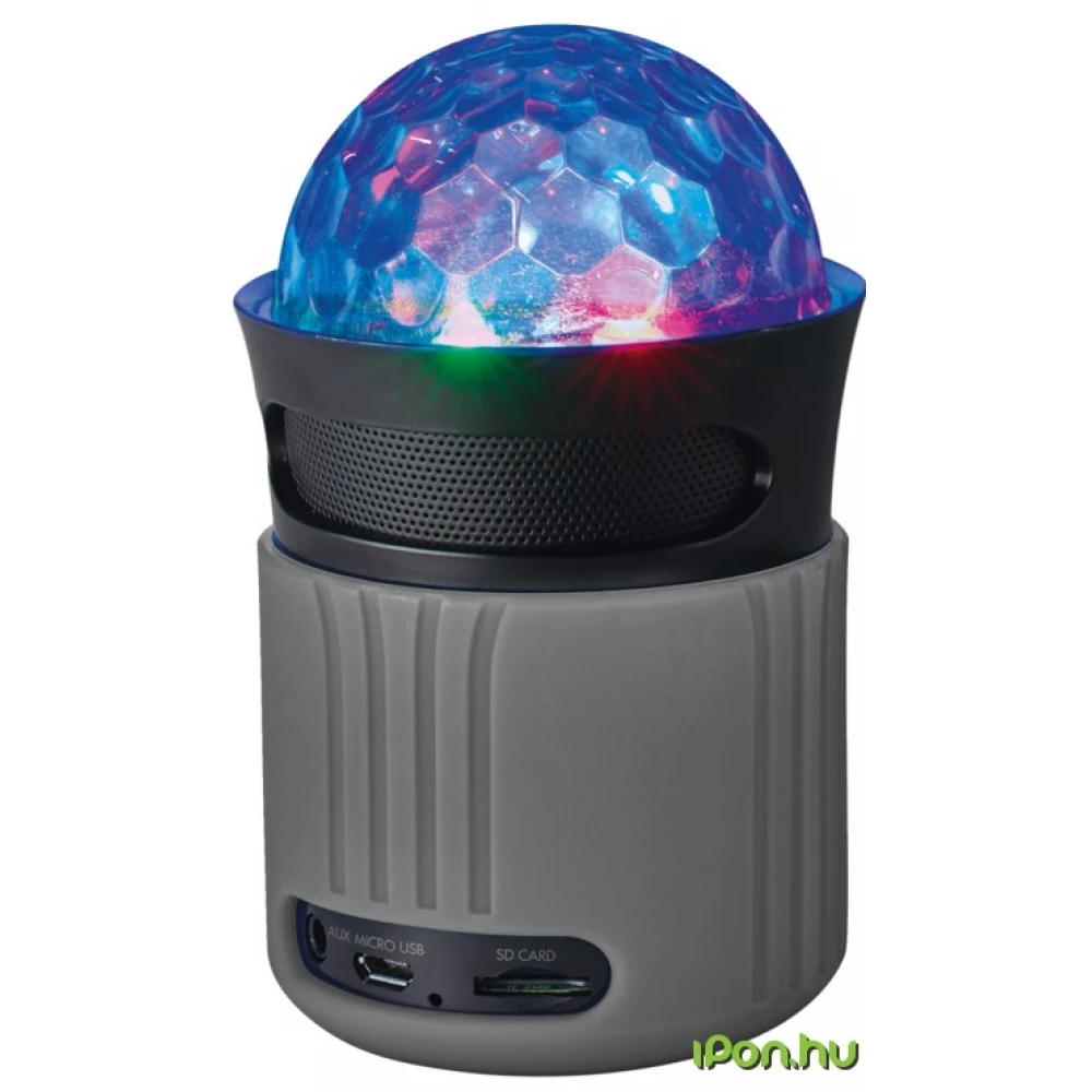 TRUST 21345 Dixxo Go Wireless Bluetooth Speaker with party lights szürke