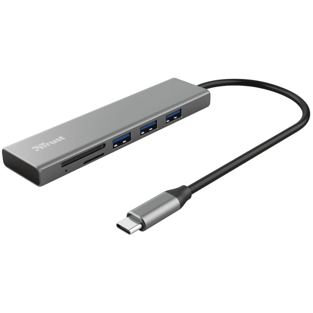 TRUST 24191 Halyx Fast USB-C Hub and Card reader