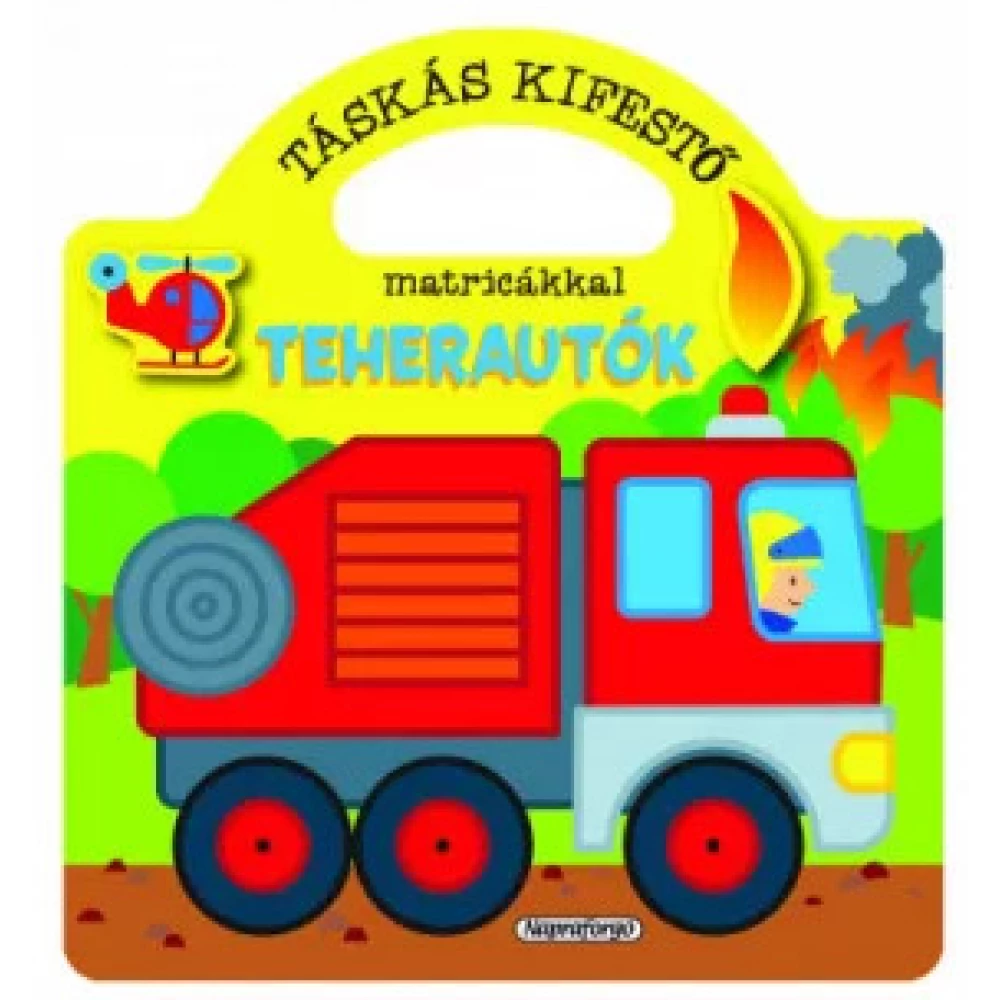 Táskás kifestő matricákkal - Teherautók (2021)