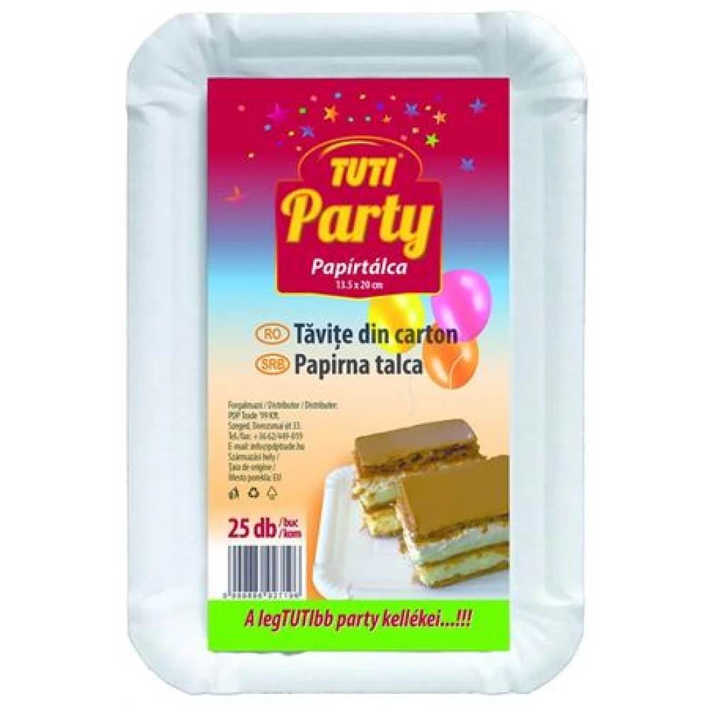 TUTI Party Papírtálca 13.5 x 20 cm 25 db