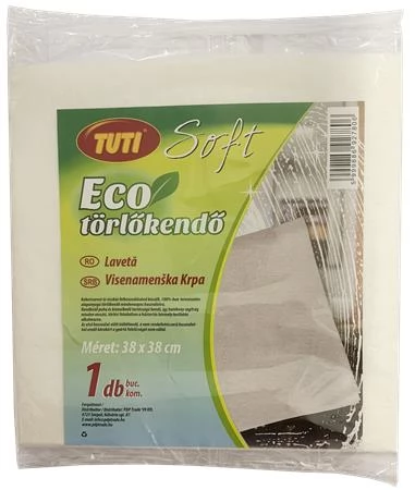 TUTI Soft Eco Törlőkendő univerzális 38x38 cm 1 db
