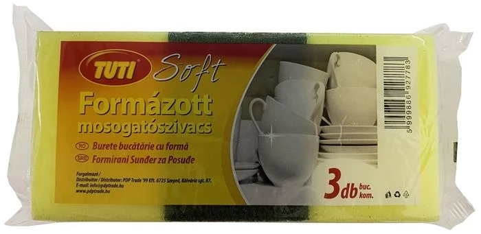 TUTI Soft Mosogatószivacs formázott 3 db