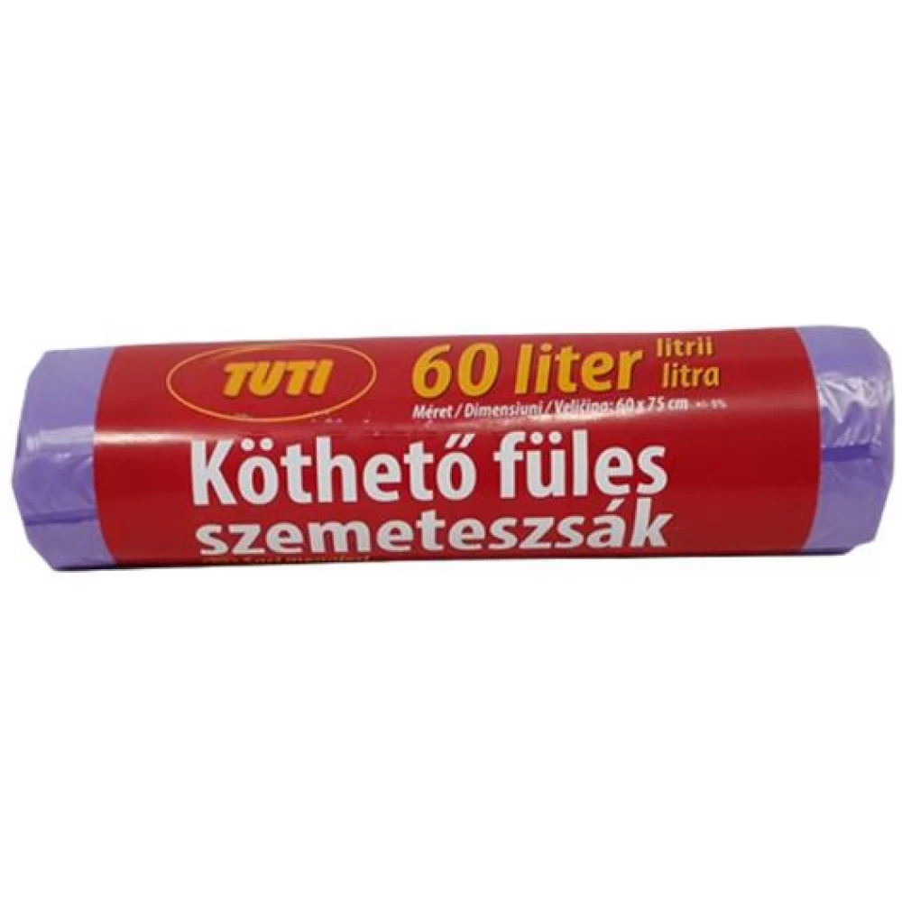 TUTI Szemeteszsák köthető füles 60 l 16 db