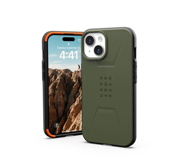 UAG Civilian MagSafe Apple iPhone 15 hátlap tok olive drab