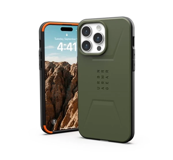 UAG Civilian MagSafe Apple iPhone 15 Pro Max hátlap tok olive drab