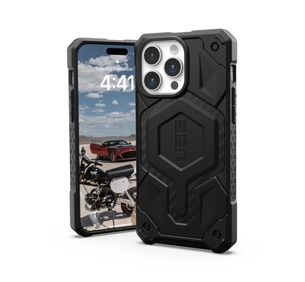 UAG Monarch Pro MagSafe Apple iPhone 15 Pro Max hátlap tok carbon fiber