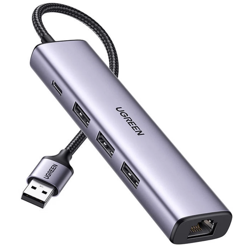 UGREEN 60554 adapter USB-A hub ezüst