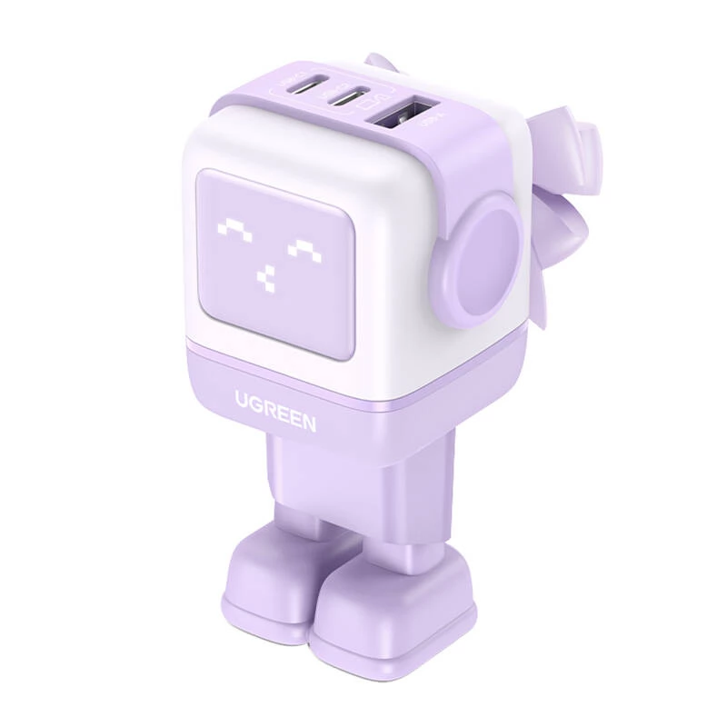UGREEN Nexode RG (Robot GaN) wall charger 65W lila
