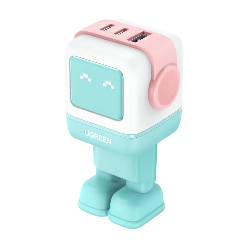 UGREEN Nexode RG (Robot GaN) wall charger 65W rózsaszín-kék