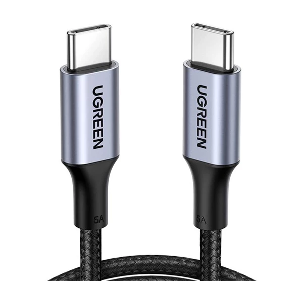 UGREEN US316 Type-C / Type-C gyorstöltő- és adatkábel 100W 1.5m fekete