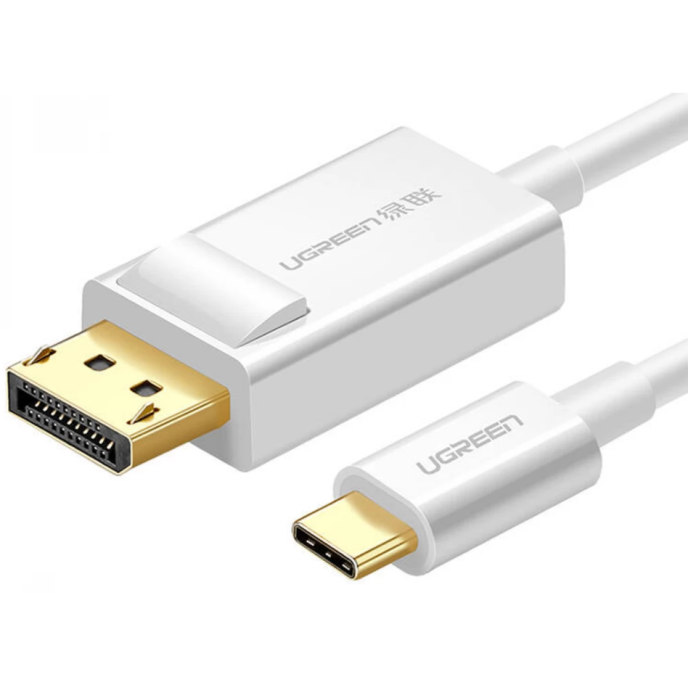 UGREEN USB 2.0 Type C DisplayPort 1.2/1.2a Átalakító Fehér 1.5m 40420
