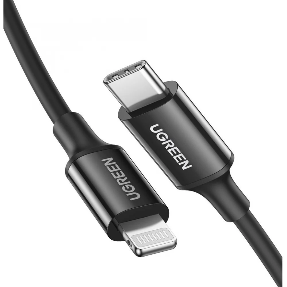 UGREEN USB 2.0 Type C Lightning Töltő/adat Fekete 2m 60752