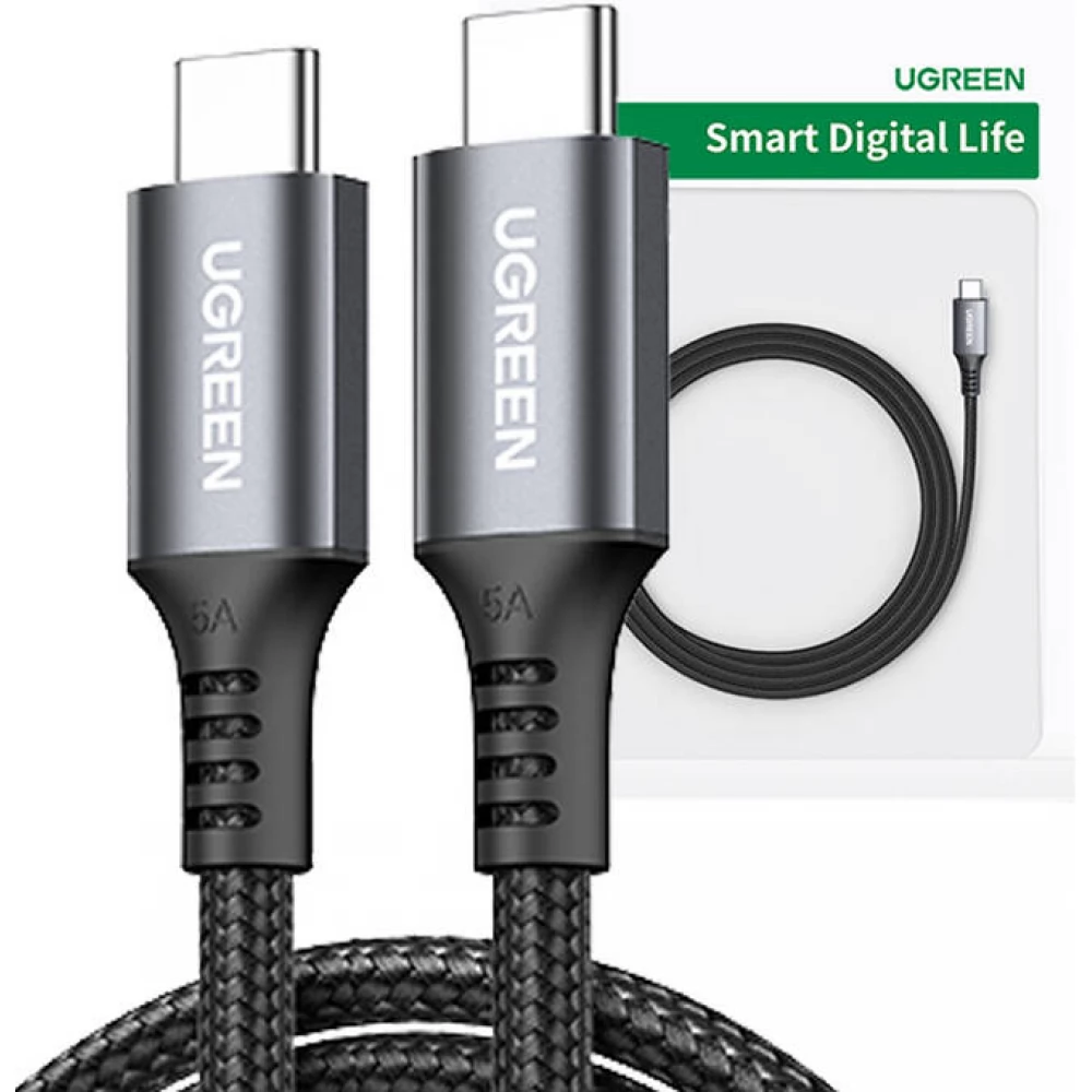 UGREEN USB 2.0 Type C Összekötő Fekete 3m 15961