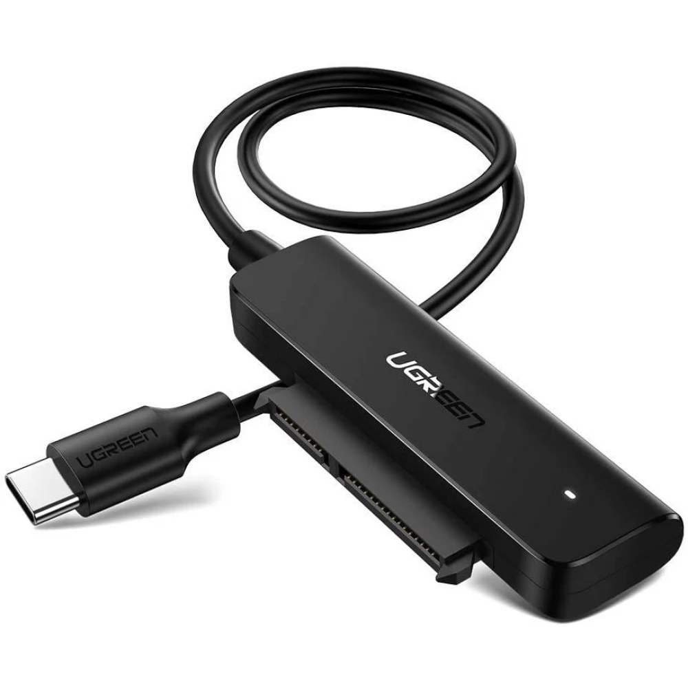 UGREEN USB 3.0 Type C SATA + Táp Átalakító Fekete 25cm 70610