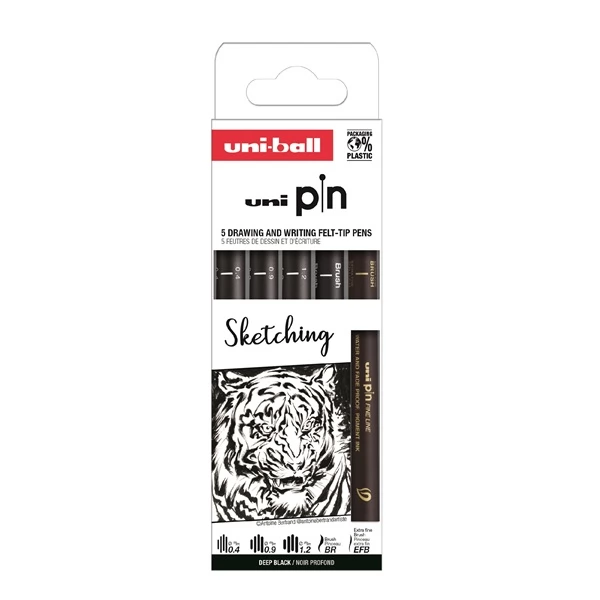 UNI Pin Sketching rajzmarker készlet 5 darabos