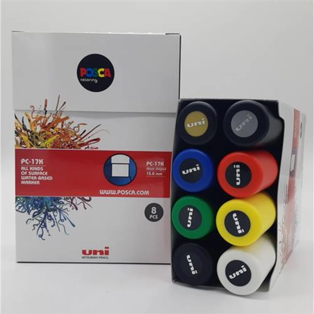 UNI Posca PC-17K Dekormarker vágott 10-15 mm 8 különböző szín