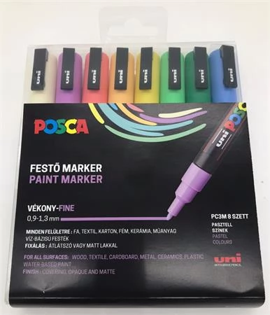 UNI Posca PC-3M Dekormarker 0.9 - 1.3 mm 8 pasztel szín