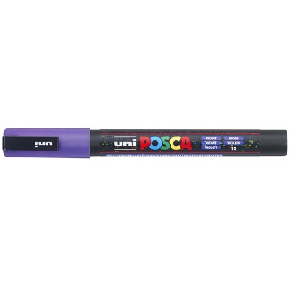 UNI Posca PC-3ML Dekormarker 0.9 - 1.3 mm csillámló lila