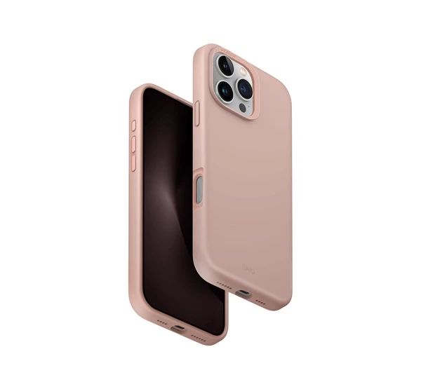 UNIQ Lino Apple iPhone 16 Pro Max Magsafe szilikon tok rózsaszín