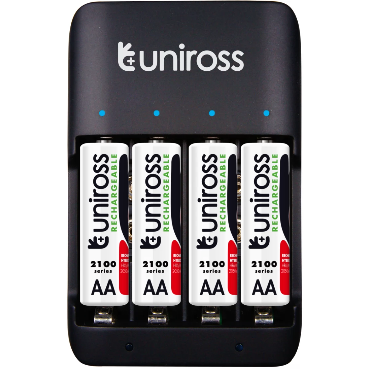 UNIROSS Compact töltő + 4xAA2100 ceruza akkumulátor
