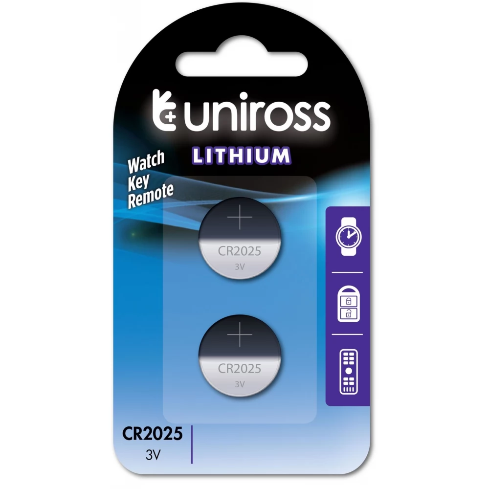 UNIROSS CR2025 3V lithium gombelem (CR) 2db