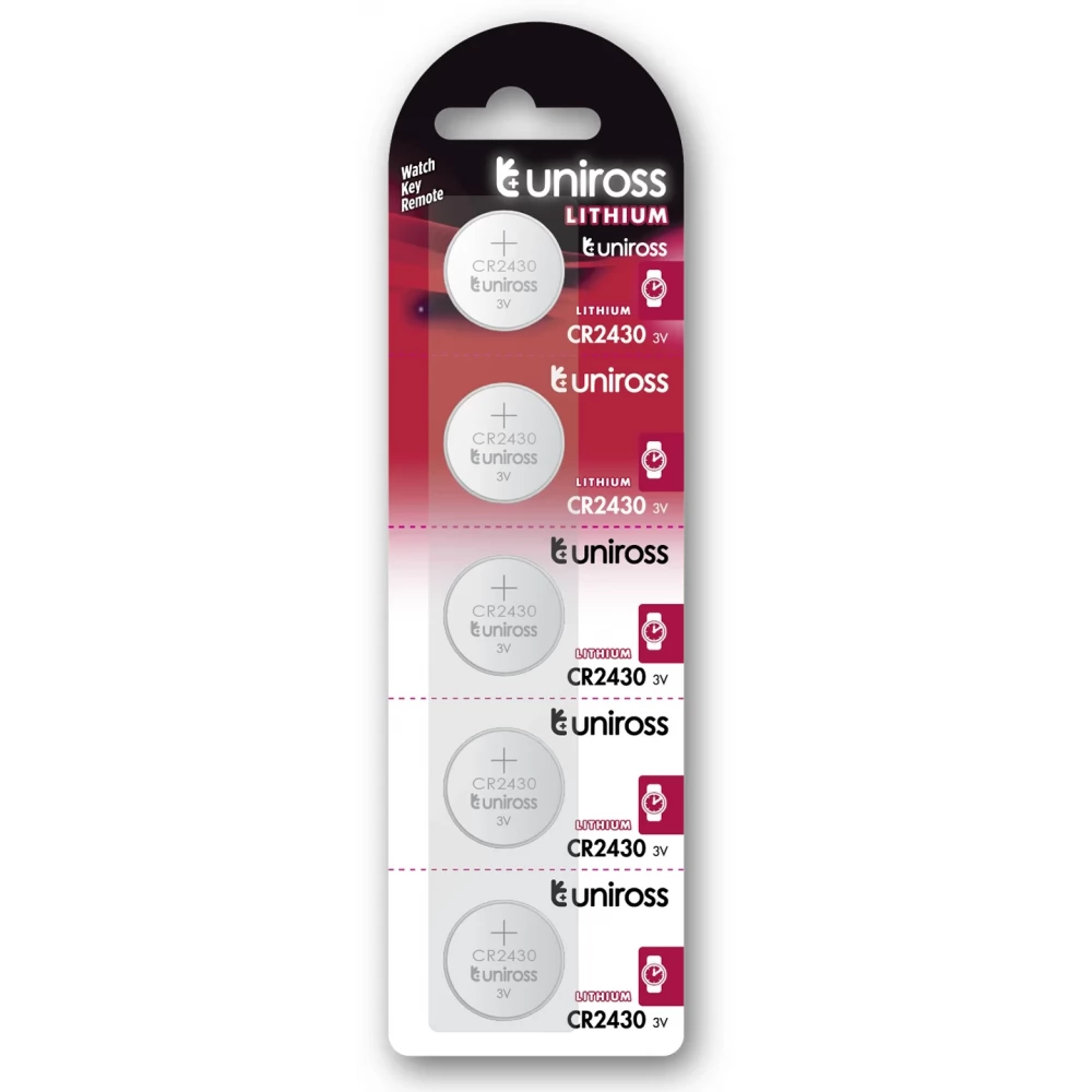 UNIROSS CR2430 3V lithium gombelem (CR) 5db