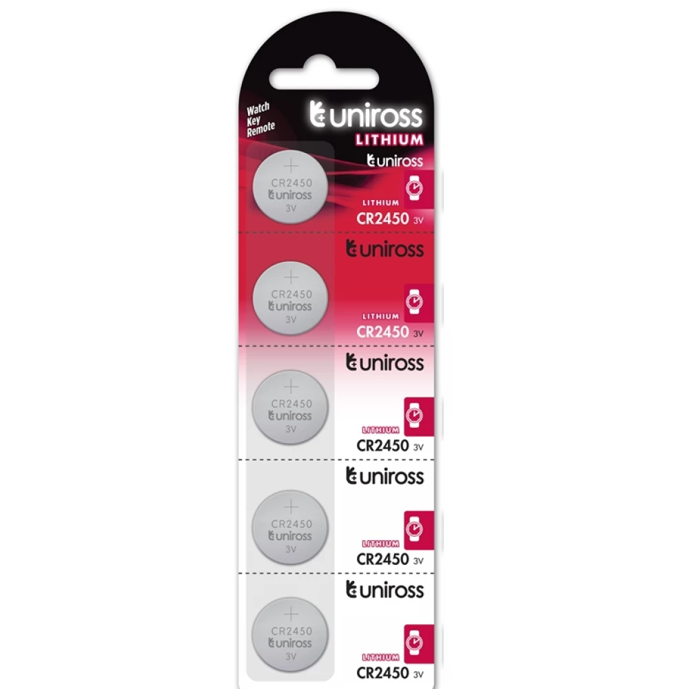UNIROSS CR2450 3V lithium gombelem (CR) 5db