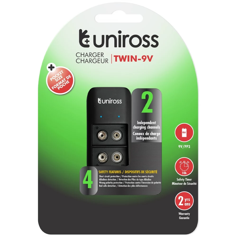 UNIROSS Twin-9V töltő