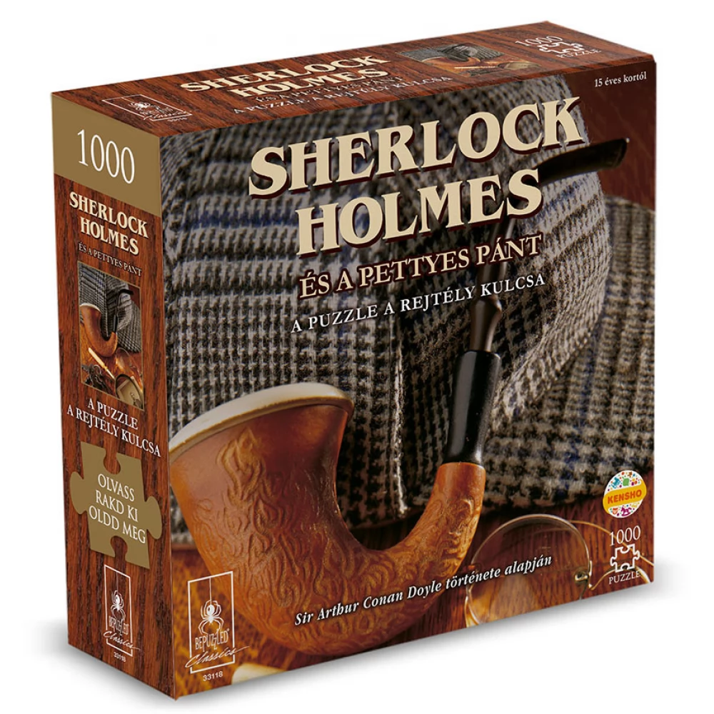 UNIVERSITY GAMES Puzzle játék 1000 darabos Sherlock Holmes és a Pettyes Pánt - A Puzzle a Rejtély Kulcsa