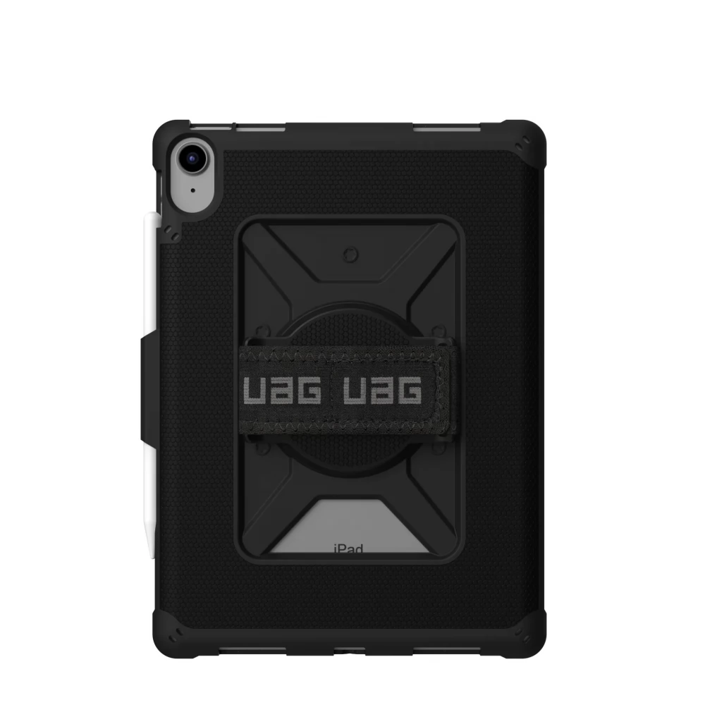 URBAN FACTORY Metropolis with Hand Strap Case iPad 10.9" (10th Gen - 2022) fekete