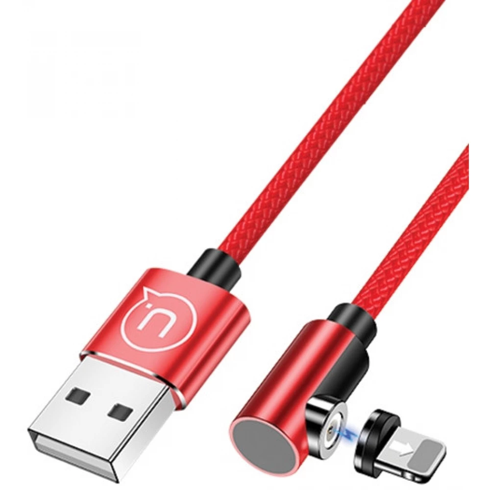 USAMS USB Lightning Töltő/adatkábel Piros 1m SJ444USB02