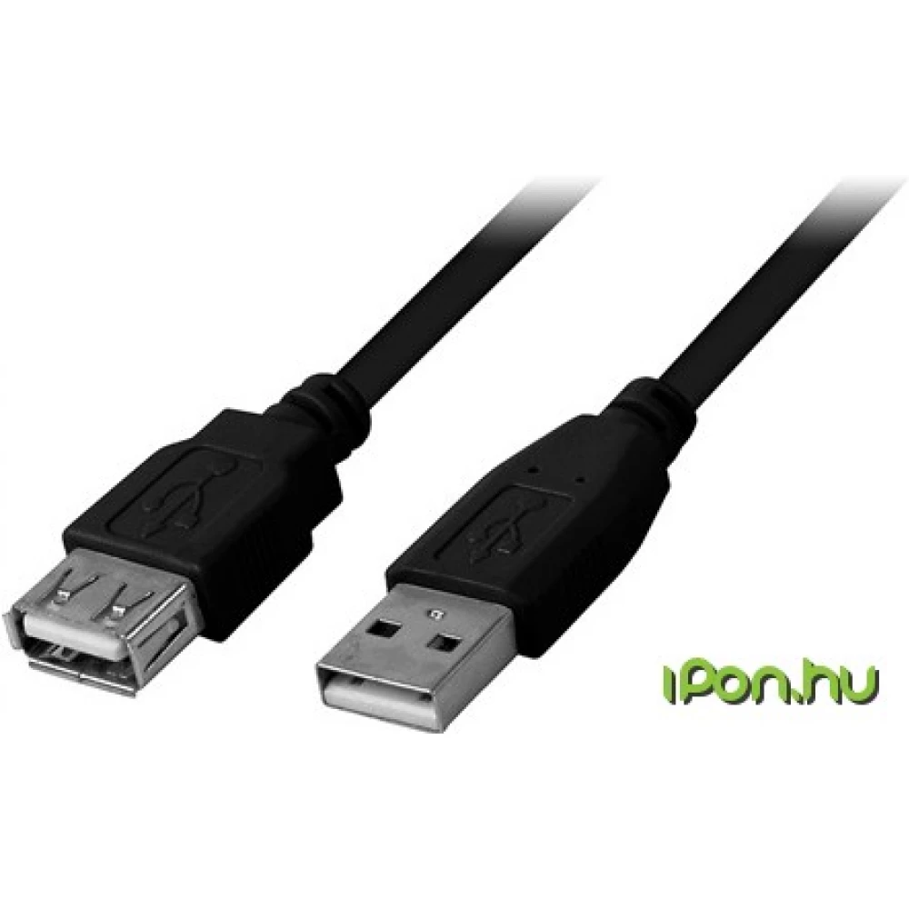 USB Hosszabbító Fekete 30cm XUSBKAB2AAE03