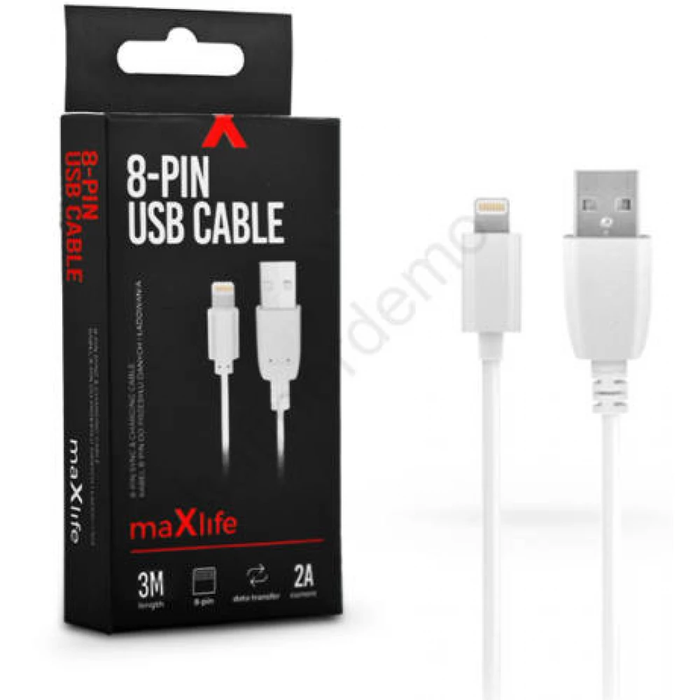 USB Lightning Töltő/adatkábel Fehér 3m TF-0064
