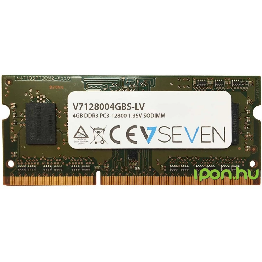 V7 4GB Notebook DDR3 1600MHz CL11 V7128004GBS-LV