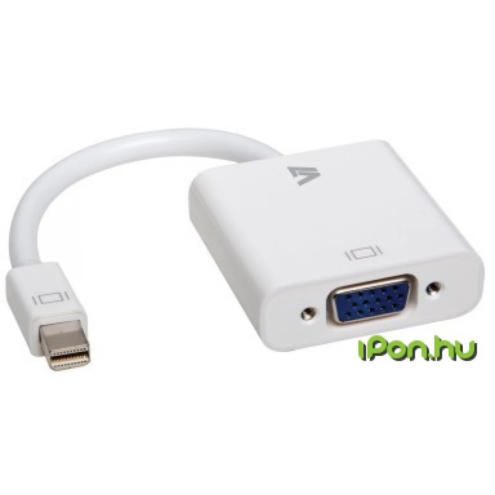 V7 Mini DisplayPort VGA/D-Sub Átalakító Fehér 17cm CBL-MV1WHT-5E