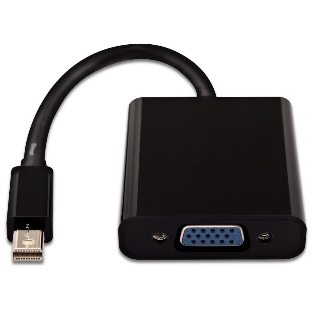 V7 Mini DisplayPort VGA/D-Sub Átalakító Fekete 10cm CBL-MV1BLK-5E