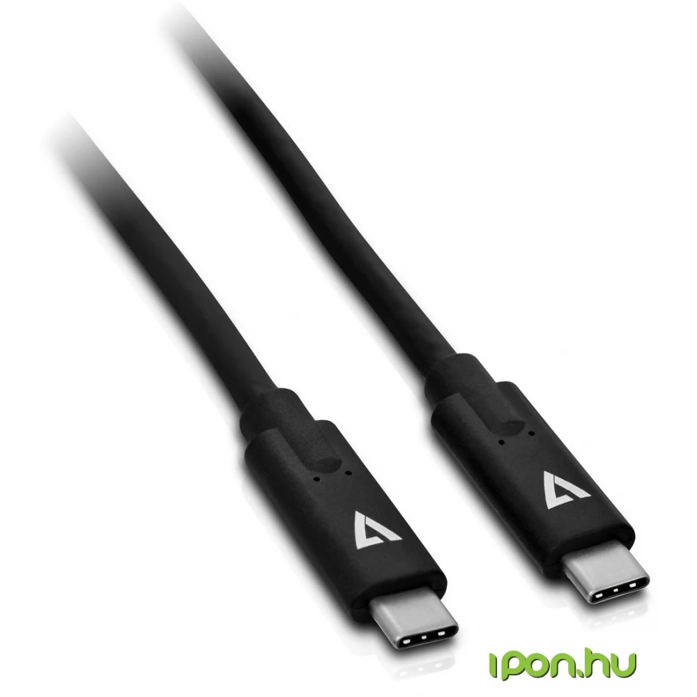V7 USB 2.0 Type C Összekötő Fekete 2m V7UCC-2M-BLK-1E