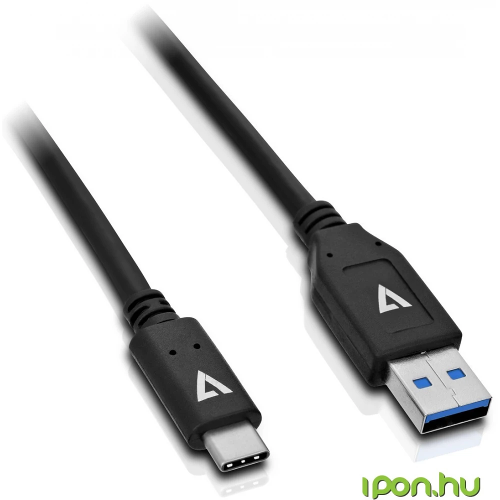 V7 USB 2.0 Type C Átalakító Fekete 1m V7U2C-1M-BLK-1E