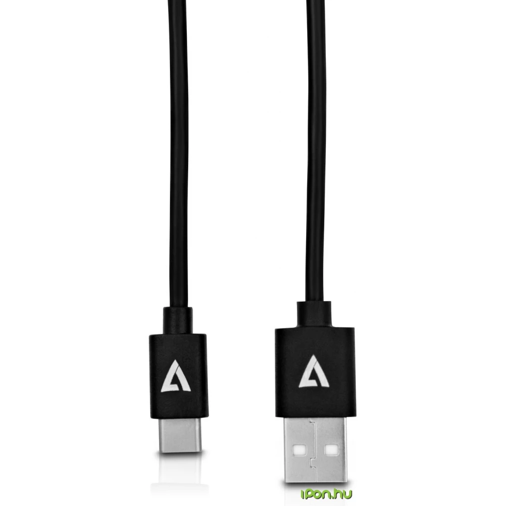 V7 USB 2.0 Type C Átalakító Fekete 2m V7U2AC-2M-BLK-1E