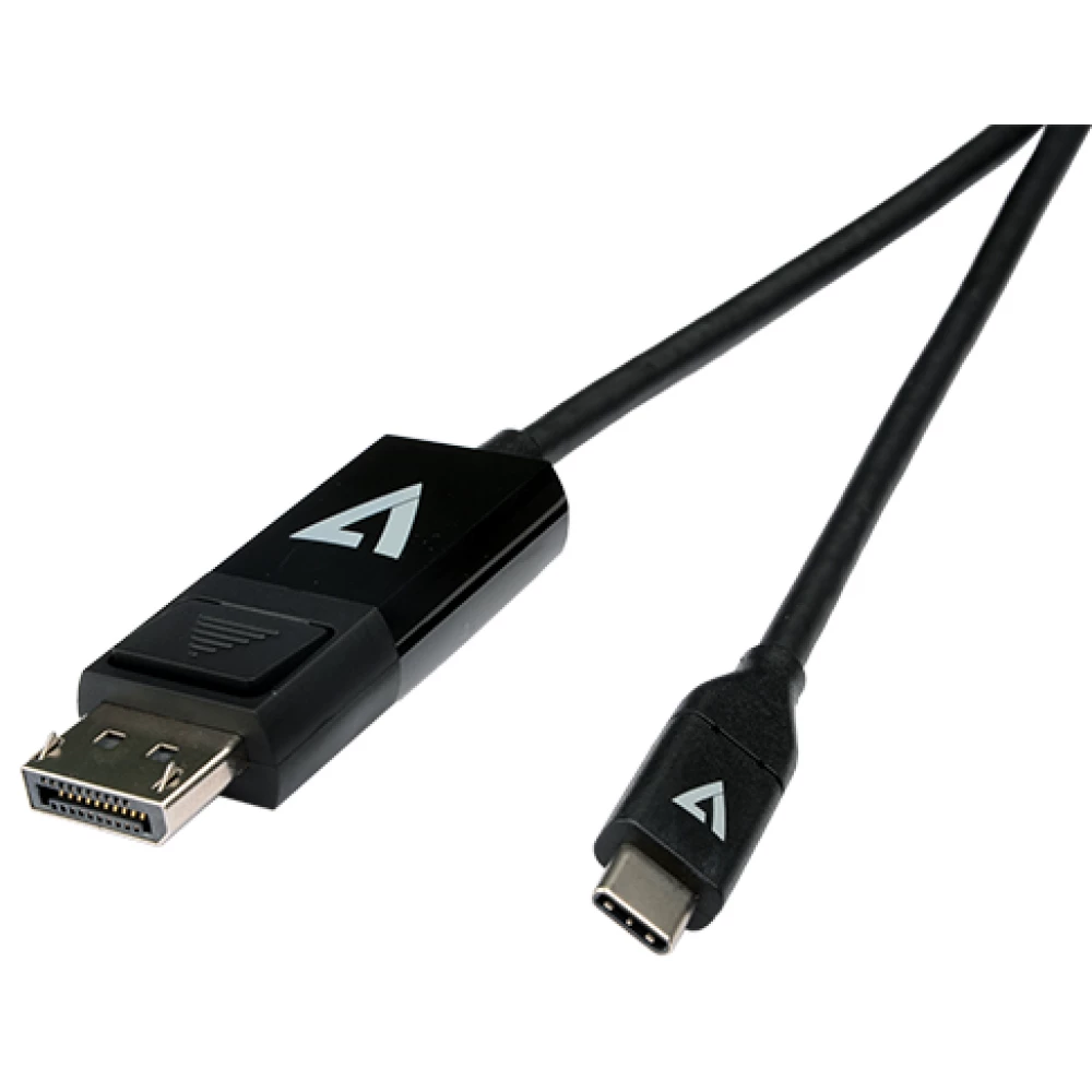 V7 USB 3.0 Type C DisplayPort 1.2/1.2a Átalakító Fekete 2m V7UCDP-2M