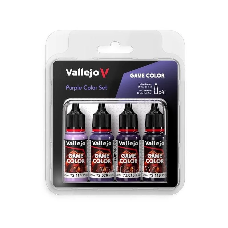 VALLEJO Game Color Purple Color Set lila festék készlet