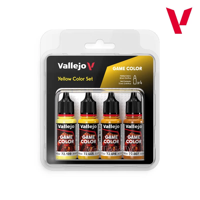 VALLEJO Game Color Yellow Color Set sárga festék készlet 4x 18ml